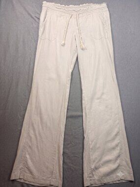Roxy Women's Linen Blend Drawstring Pants ~ Large